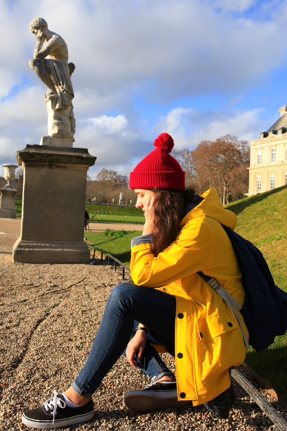 Beautiful student girl have fun in the Paris, France